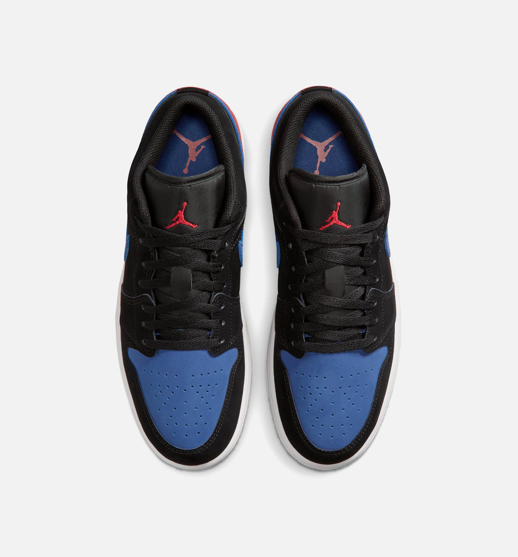 Air Jordan 1 Low Men's Shoes - Black/White/True Blue/Red