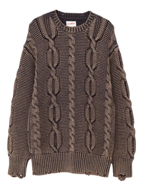 KAMIYA  cable knit sweater