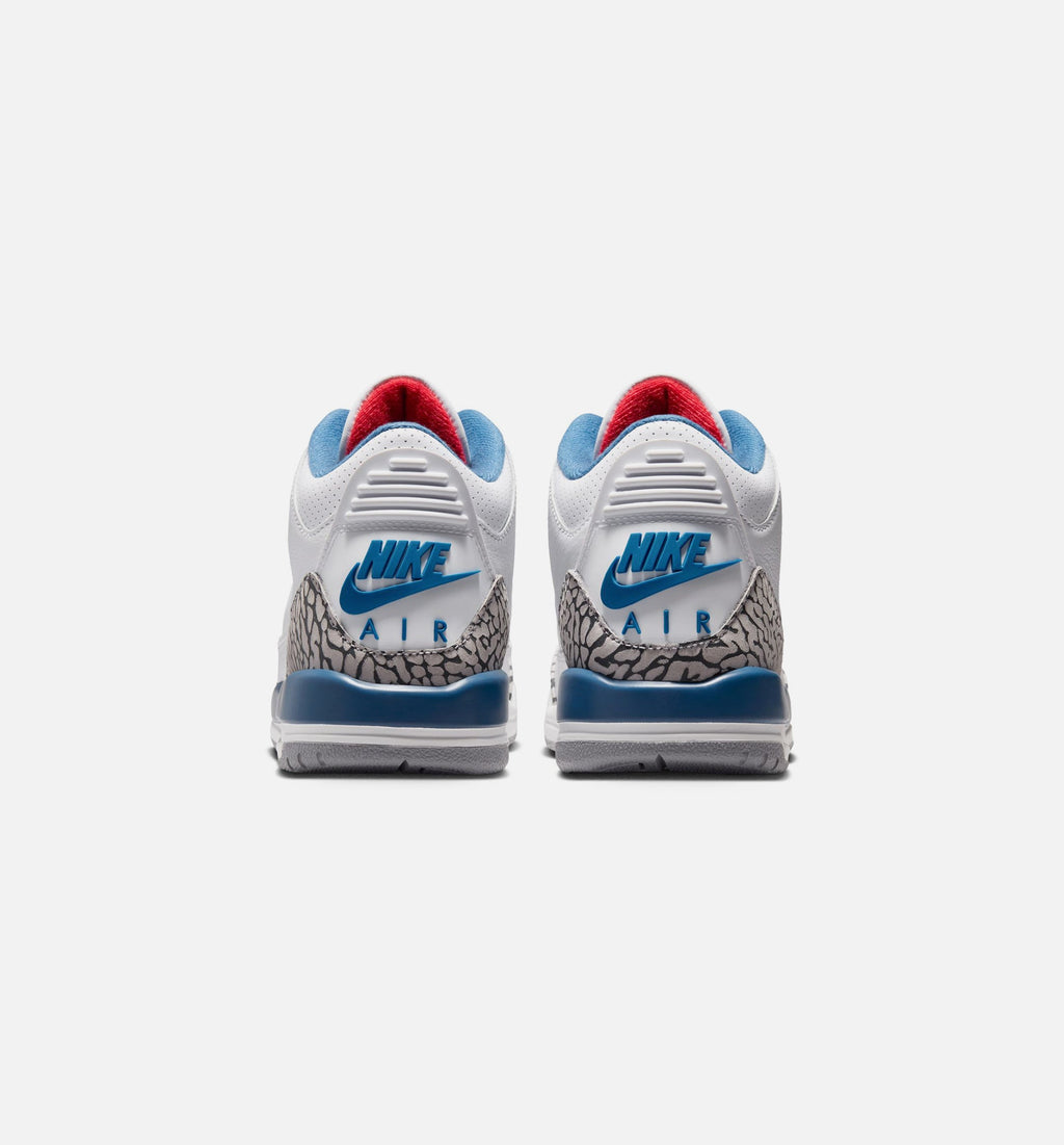 Air Jordan 3 Retro OG True Blue Grade School Lifestyle Shoe – White/Fire Red/True Blue